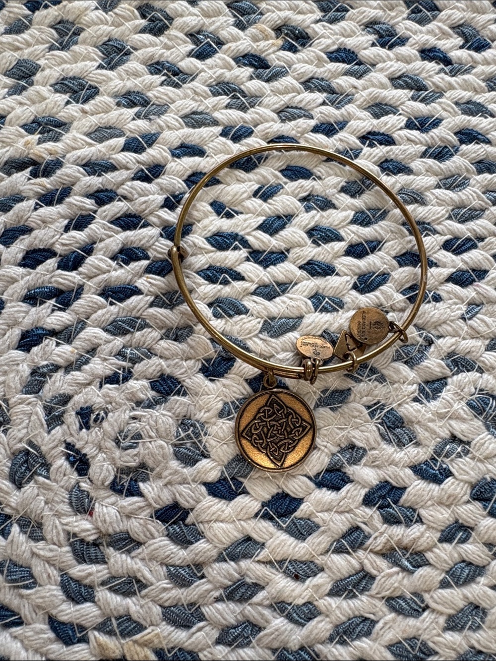 Alex and Ani Gold Celtic Knot Charm Expandable Bracelet